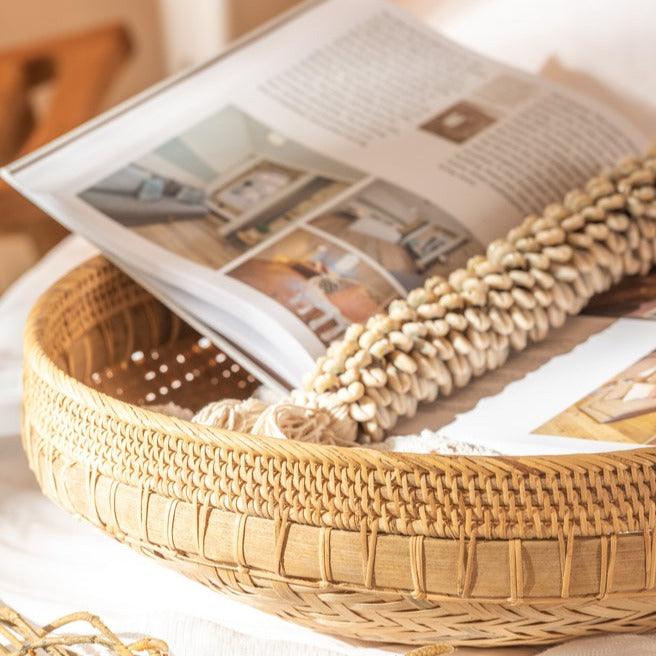 Schalen Rond Rotan Naturel Set van 2 - Schaal - J-Line - livinglovely.nl