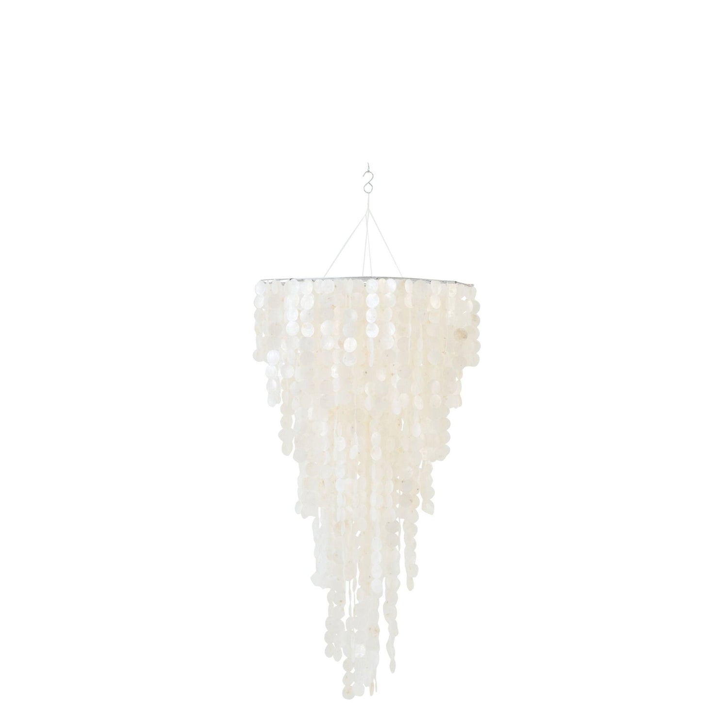 Schelpenhanger Capiz Wit Medium Ø80cm x H150cm J-Line