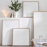 Schilderij Elise Canvas Wit Set van 2 - Schilderij - J-Line - livinglovely.nl