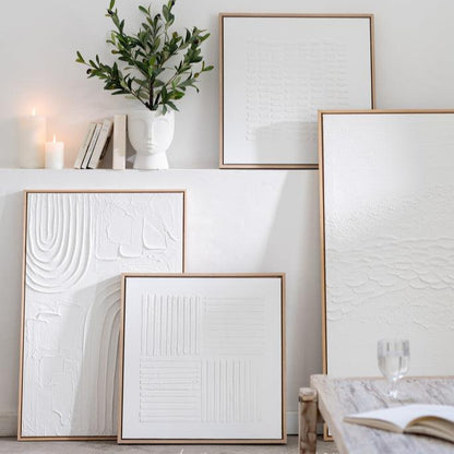 Schilderij Elise Canvas Wit Set van 2 - Schilderij - J-Line - livinglovely.nl