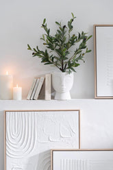 Schilderij Elise Canvas Wit Set van 2 - Schilderij - J-Line - livinglovely.nl