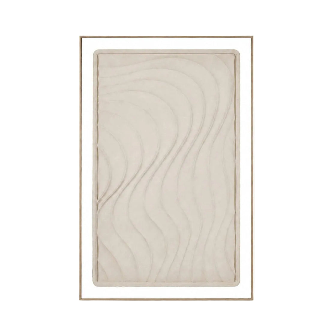 Schilderij La Marée Basse Hout Beige van Pomax, productfoto in beige met de volledige vorm in beeld