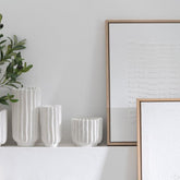 Schilderij Lines Canvas Wit Set van 3 - Schilderij - J-Line - livinglovely.nl