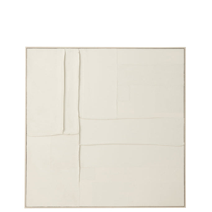 Schilderij Log Canvas/Dennenhout Wit - Schilderij - J-Line - livinglovely.nl