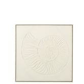 Malen Muschel Acrylfarbe/Leinwand Weiß - Malen - J-Line - livinglovely.de