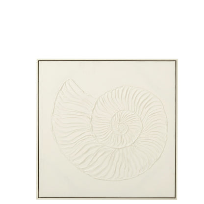 Malen Muschel Acrylfarbe/Leinwand Weiß - Malen - J-Line - livinglovely.de