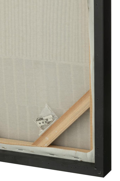 Malerei Streifen Holz/Leinwand Schwarz/Gold Set von zwei - Malerei - J-Line - livinglovely.de