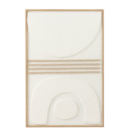 Gemälde Thibault Papier Weiß/Beige - Gemälde - J-Line - livinglovely.de