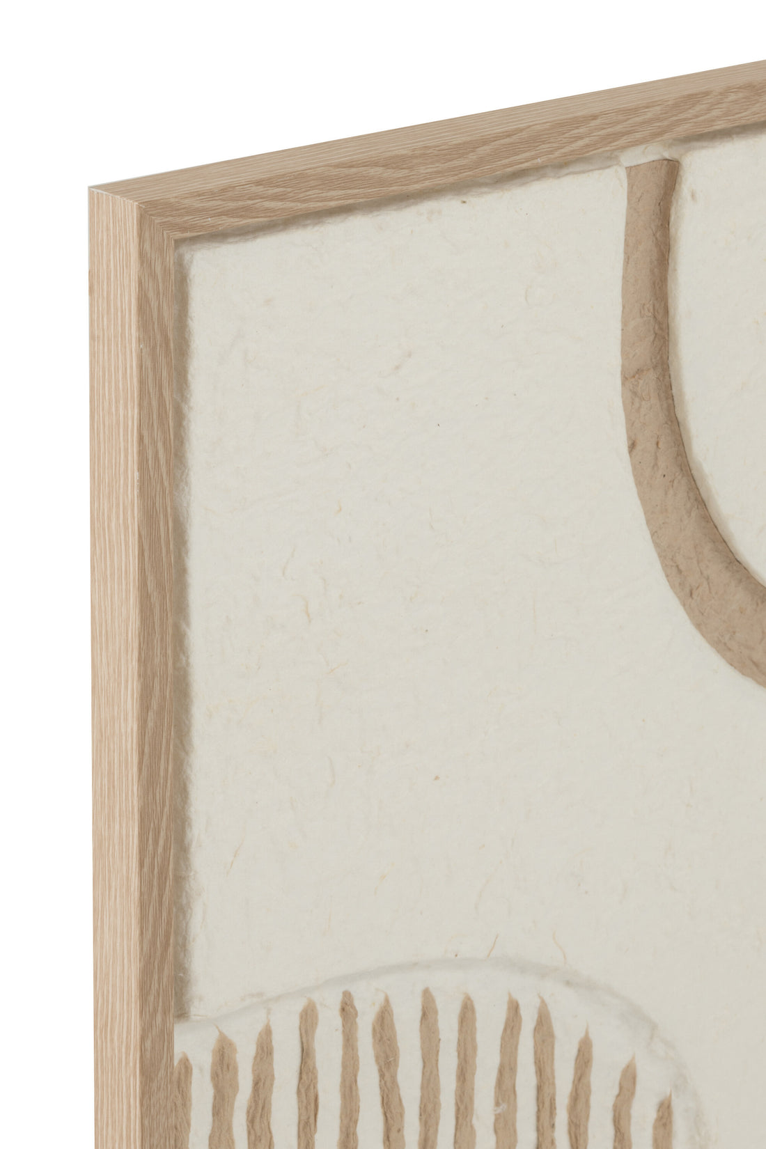 Schilderij Vormen Papier Wit/Beige Set van 2 - Schilderij - J-Line - livinglovely.nl