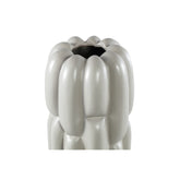 Seanis Grey Round Ceramic Vase Block Pattern M 	14.5x14.5x61cm PTMD - Vaas - PTMD - livinglovely.nl