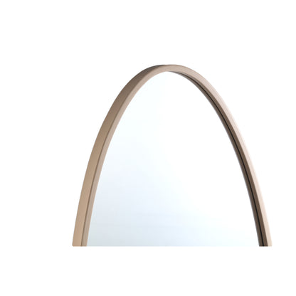 Serine Sand Steel Oval Mirror Small 50x3,5x140cm PTMD - Spiegel - PTMD - livinglovely.nl