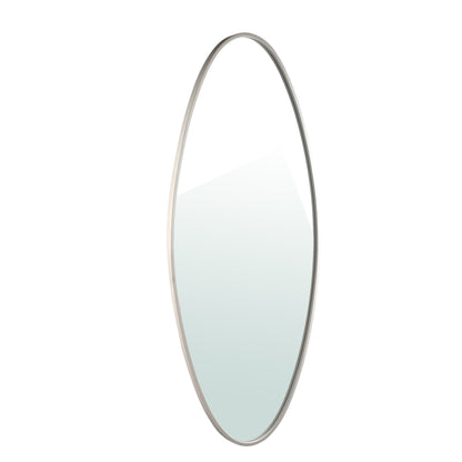 Serine White Steel Oval Mirror Large 78x3,5x180cm PTMD - Spiegel - PTMD - livinglovely.nl