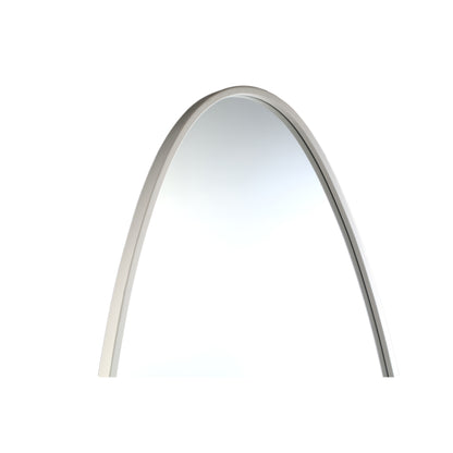 Serine White Steel Oval Mirror Large 78x3,5x180cm PTMD - Spiegel - PTMD - livinglovely.nl