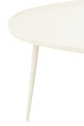 Set Of 2 Sidetables Vinta Aluminium White - - J-Line - livinglovely.nl