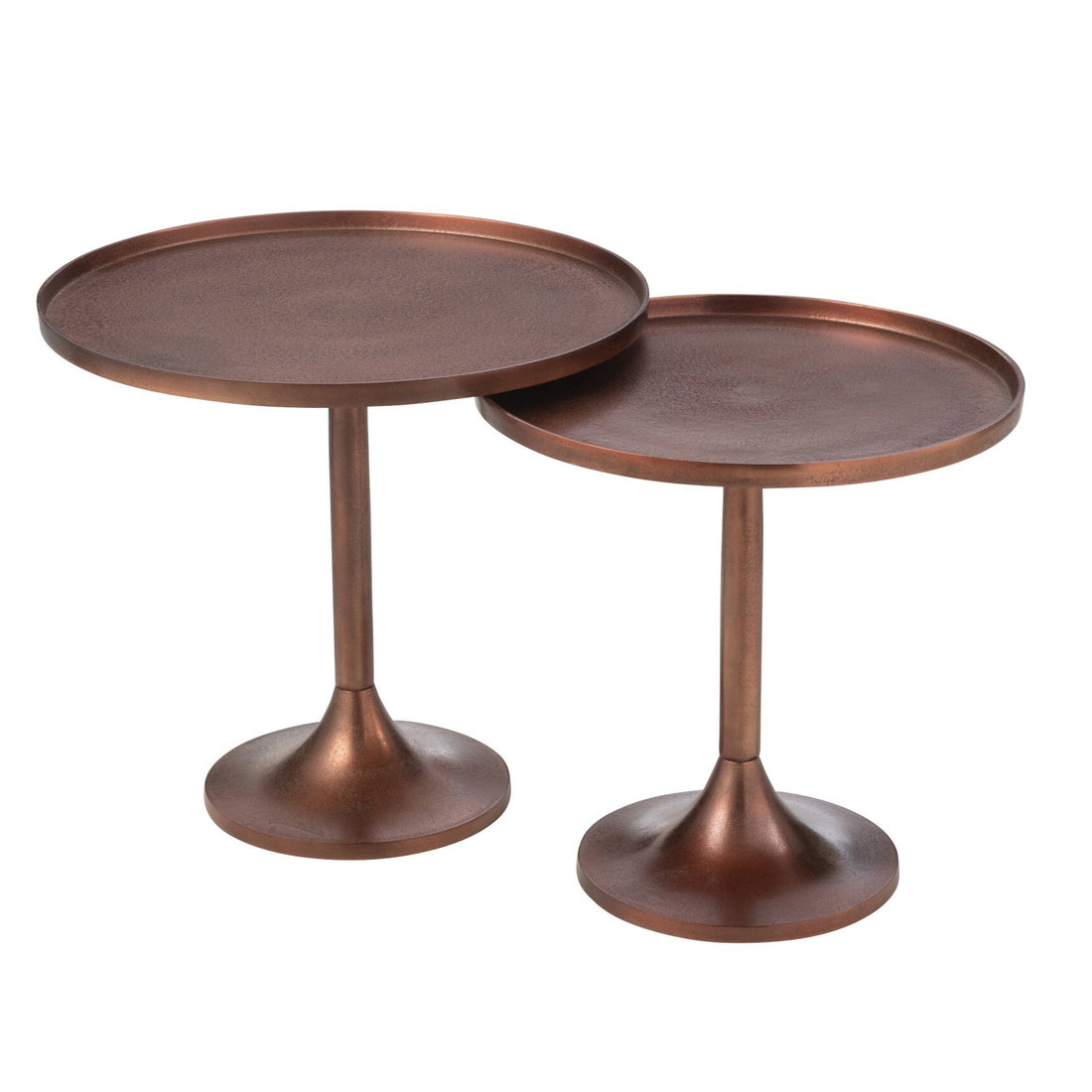 2er-Set Beistelltische Aluminium Bronze J-Line