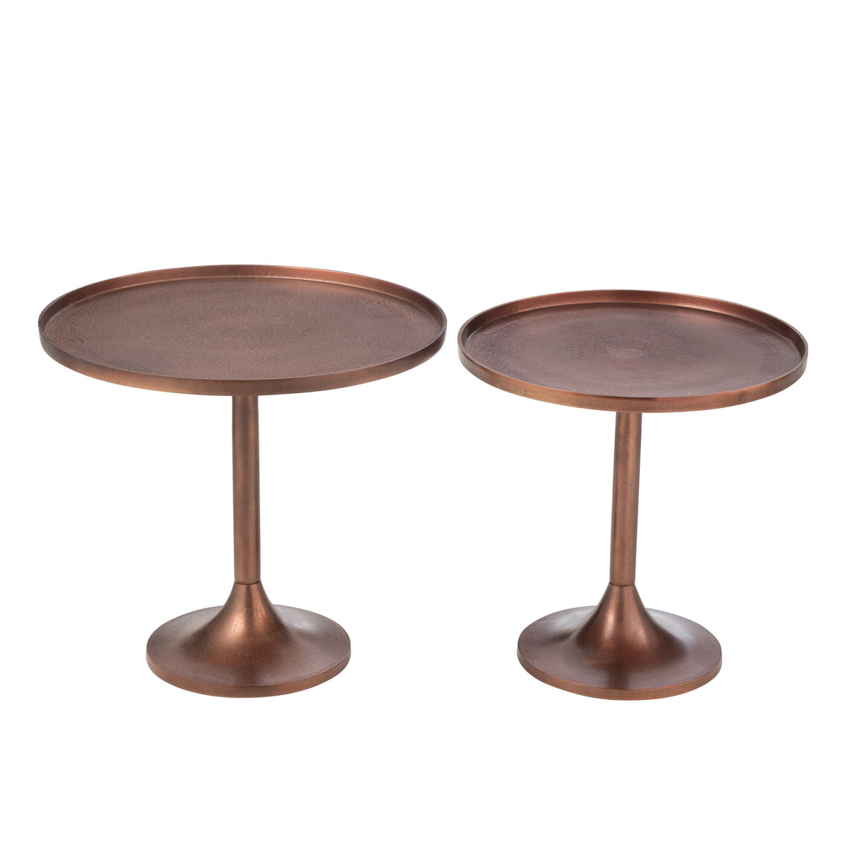 Set van 2 Bijzettafels Aluminium Brons J-Line