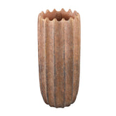 Set Van 2 Brigett Potten Koper Cement van PTMD, de grote pot van 55 centimeter met verticale ribbels