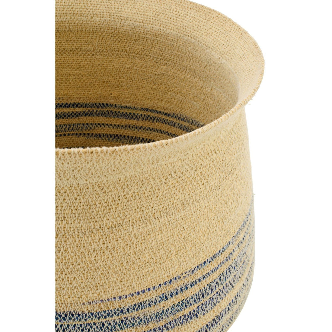 Set Van 2 Mand Gestreept Zeegras Naturel/Blauw J-Line
