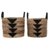 Set van 2 manden Lima rotan naturel zwart MUST Living