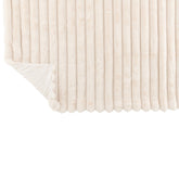Plaid Large Corduroy Wit uit de set van J-Line, omgeslagen hoek met de ribbelstructuur