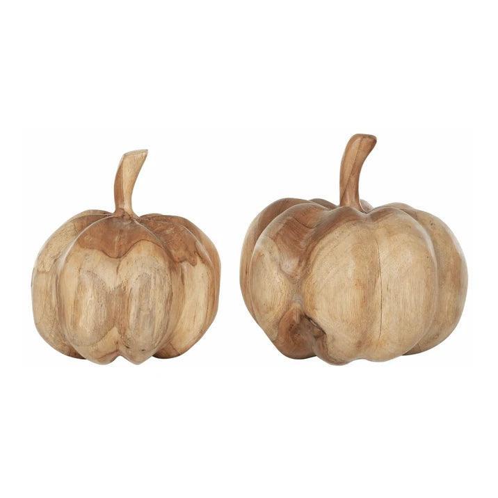 Decoratieve pompoen van teakhout wortel van MUST Living, close-up van de natuurlijke houtstructuur