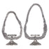 Set Van 2 Yindee Kandelaars Gun Metal van PTMD, de complete set met beide kandelaars naast elkaar op witte achtergrond