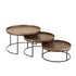 Set van 3 Bijzettafels Rond Aluminium Roest J-Line