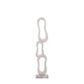 Set Van 3 Camare Beelden Abstract Beige van PTMD, het middelgrote beeld op witte achtergrond