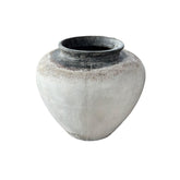 Set Van 3 Jinsu Potten Wit GRC van PTMD, de middelgrote pot op witte achtergrond