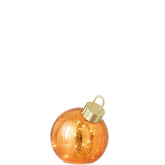 Kerstbal Led Glas Oranje Small van J-Line, onderdeel van de Set Van 3 Kerstballen Led Glas Oranje, op witte achtergrond