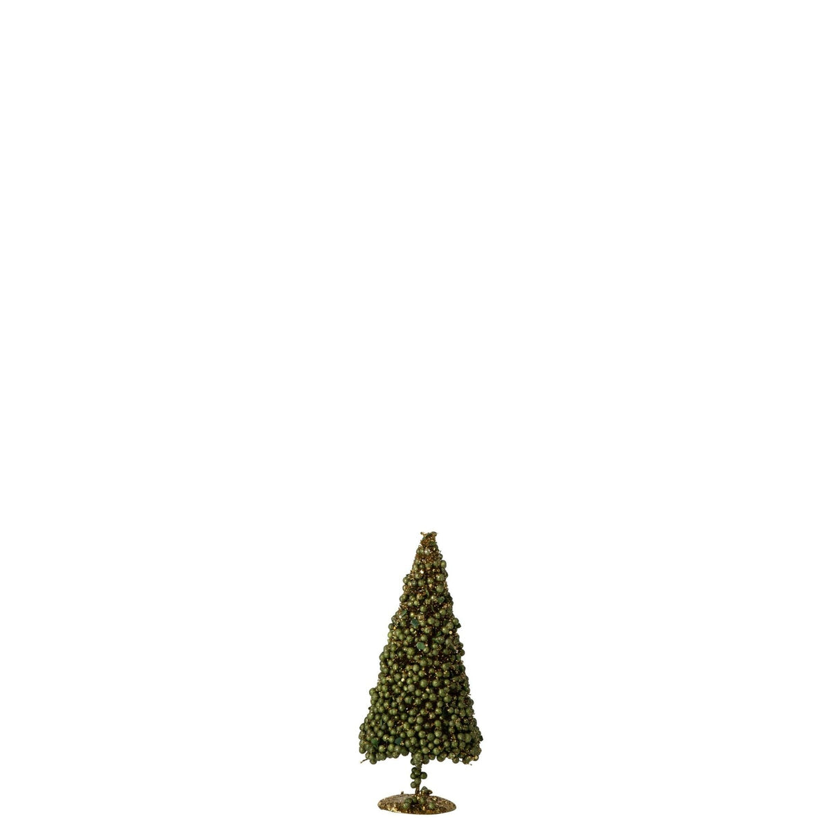 Kerstboom Bessen Mosgroen Extra Small uit de set van J-Line, dichte bessenkegel van 20 cm