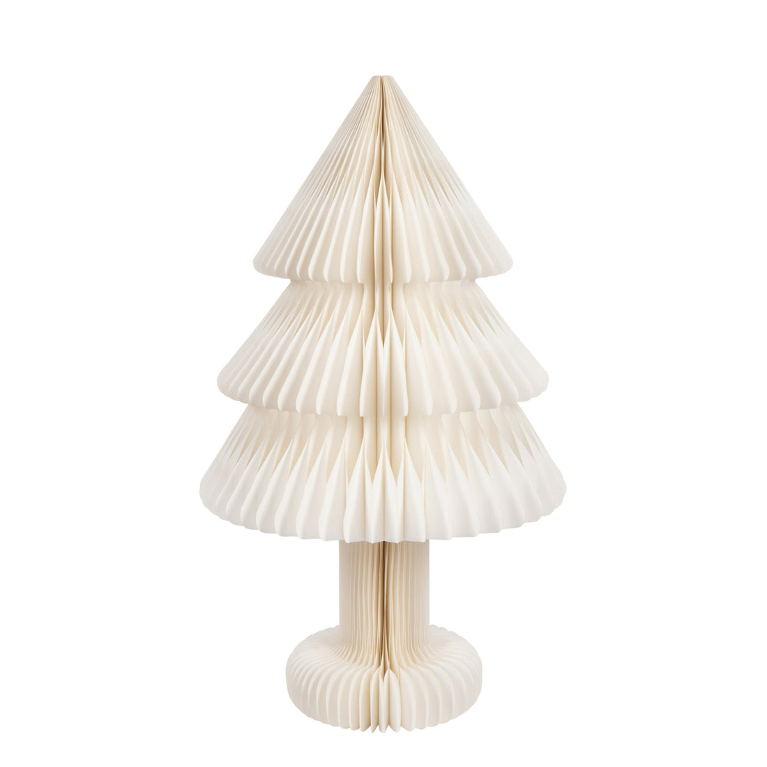 Kerstboom Vouwbaar Papier Gebroken Wit Large uit de set van J-Line, papieren vloermodel van 100 cm