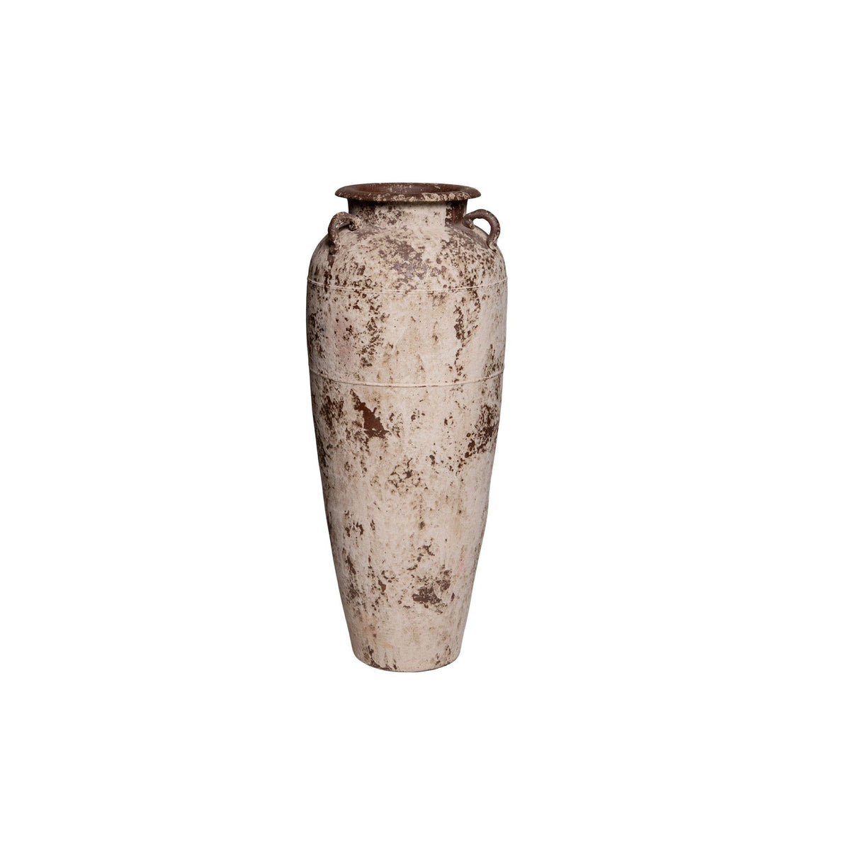 Set Van 3 Robena Potten Crème Antiek Vintage van PTMD, de middelgrote kruikpot op witte achtergrond