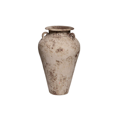 Set Van 3 Robena Potten Crème Antiek Vintage van PTMD, de kleine kruikpot op witte achtergrond
