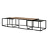 Set Van 3 Salontafels Cosmo van DTP Home in gerecycled teakhout met zwart frame