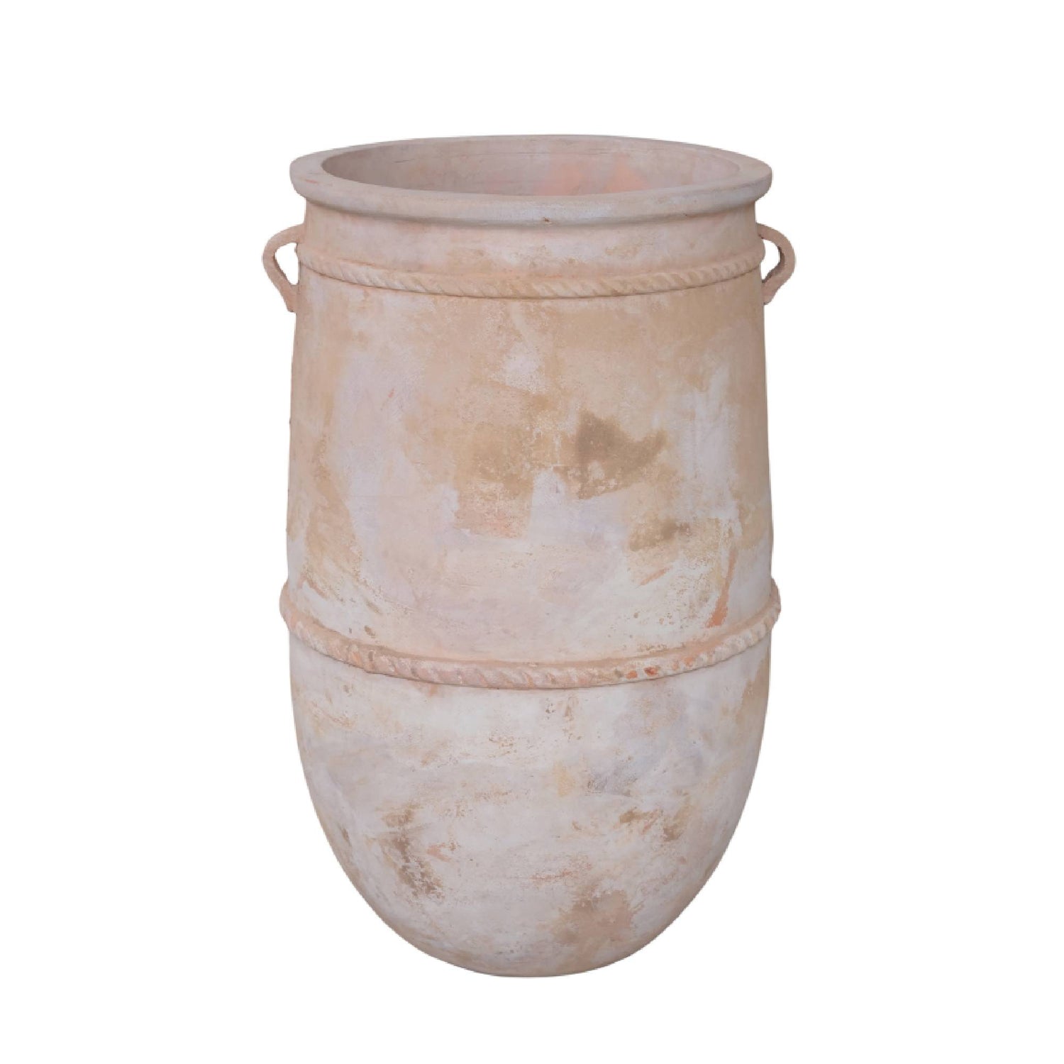 Smayan Natural Round Terracotta Jar Pot Rough High PTMD - Pot - PTMD - livinglovely.nl