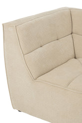 Sofa Corner Grid Poplar Wood/Foam Beige - - J-Line - livinglovely.nl