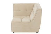 Sofa Corner Grid Poplar Wood/Foam Beige - - J-Line - livinglovely.nl