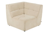 Sofa Corner Grid Poplar Wood/Foam Beige - - J-Line - livinglovely.nl