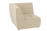 Sofa Corner Grid Poplar Wood/Foam Beige - - J-Line - livinglovely.nl