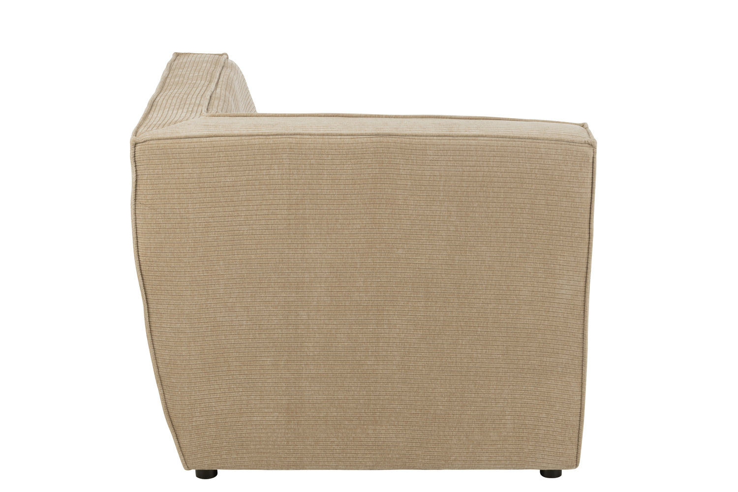 Sofa Corner Grid Poplar Wood/Foam Dark Beige - - J-Line - livinglovely.nl