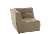 Sofa Corner Grid Poplar Wood/Foam Dark Taupe - - J-Line - livinglovely.nl