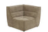Sofa Corner Grid Poplar Wood/Foam Dark Taupe - - J-Line - livinglovely.nl