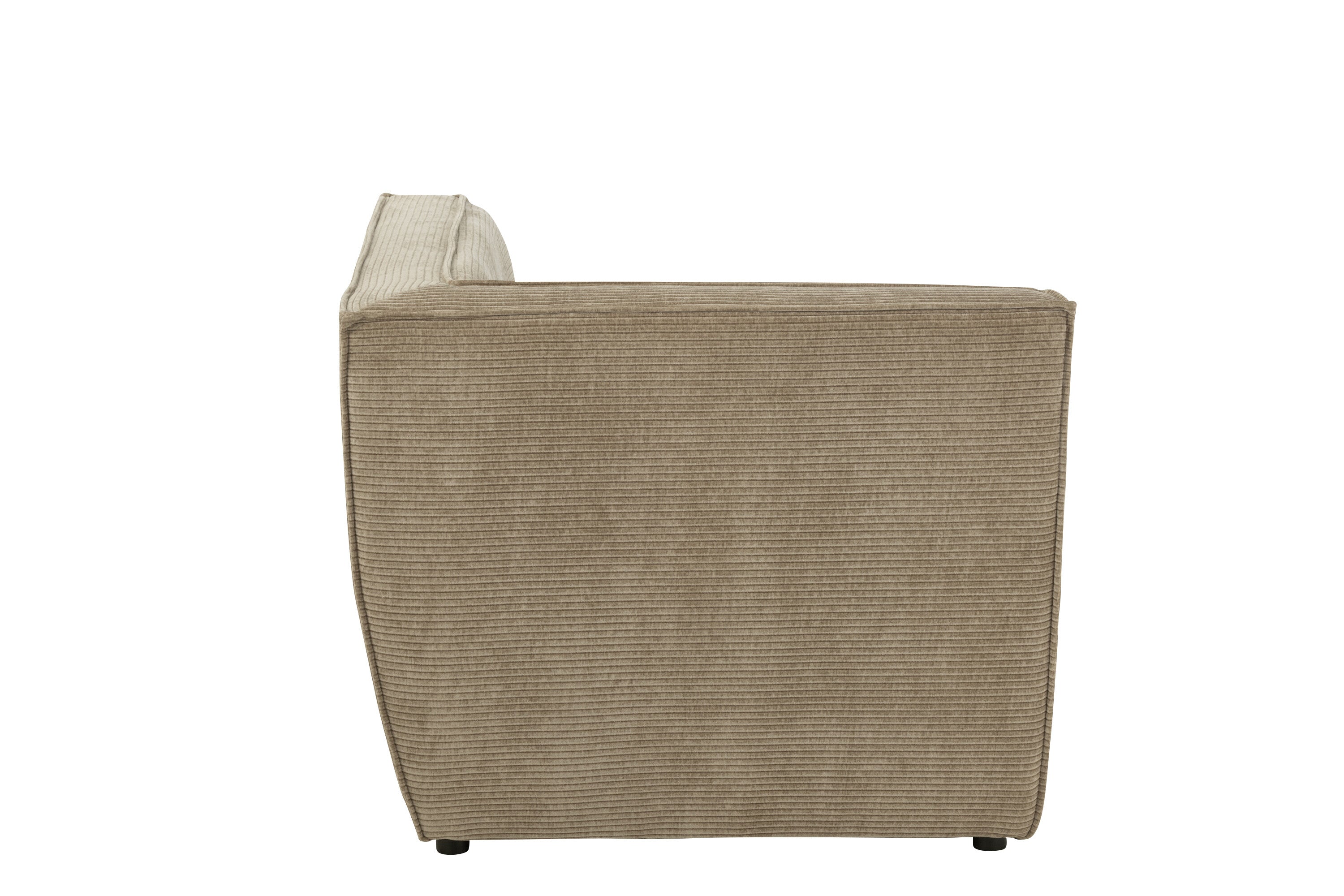 Sofa Corner Grid Poplar Wood/Foam Dark Taupe - - J-Line - livinglovely.nl