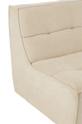 Sofa Grid Poplar Wood/Foam Beige - - J-Line - livinglovely.nl