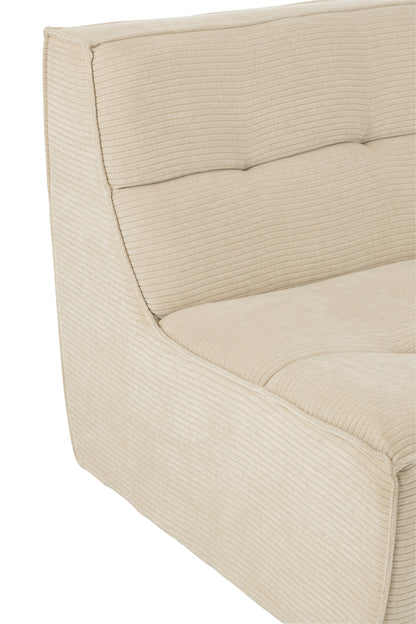 Sofa Grid Poplar Wood/Foam Beige - - J-Line - livinglovely.nl