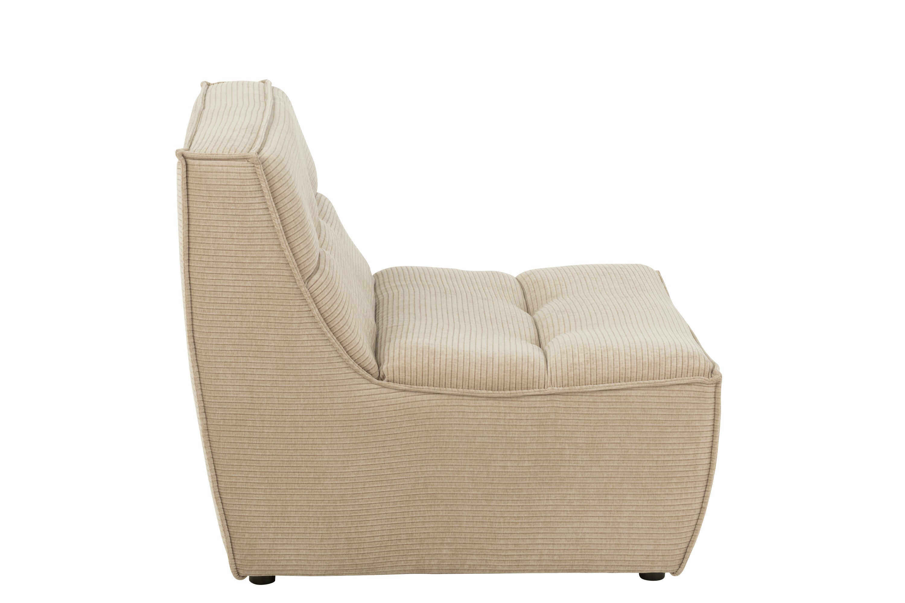 Sofa Grid Poplar Wood/Foam Dark Beige - - J-Line - livinglovely.nl