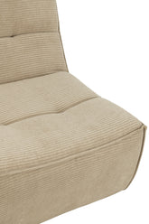 Sofa Grid Poplar Wood/Foam Dark Beige - - J-Line - livinglovely.nl