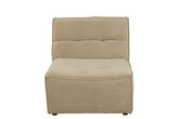 Sofa Grid Poplar Wood/Foam Dark Beige - - J-Line - livinglovely.nl