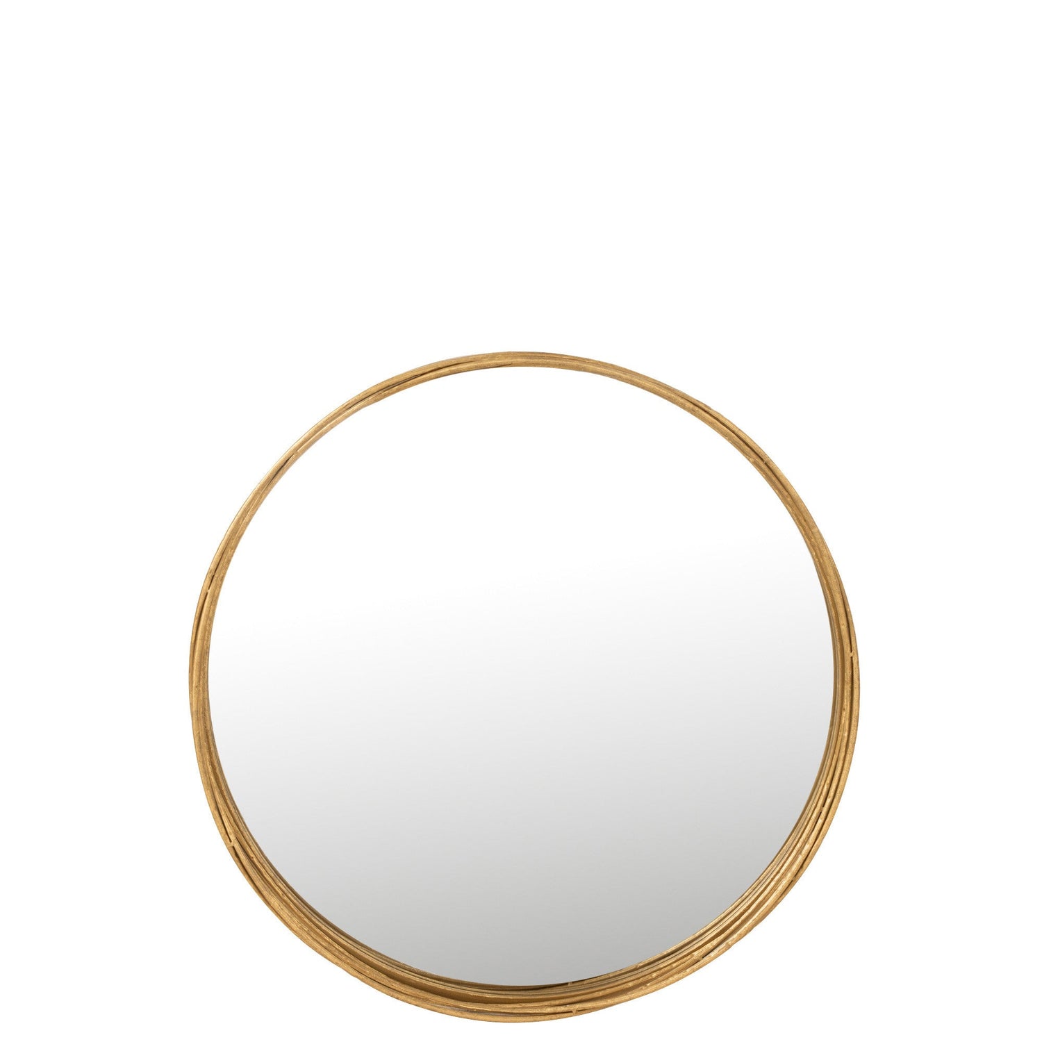 Spiegel Aurora Rond Ijzer/Glas Goud Small Ø60cm - Spiegel - J-Line - livinglovely.nl